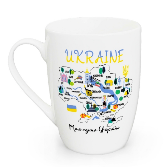 Чашка Whitecraft Моя єдина Україна 360мл (подарункова уп) 1744 Кварта Житомир