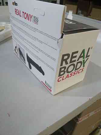 Фалоімітатор Real Body — Real Tony Black, TPE, діаметр 3,5 см (надірване паковання!!!) Sex Aura Київ