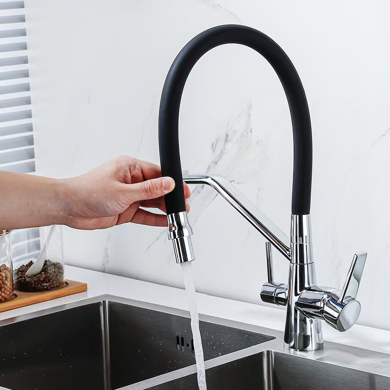 Змішувач для кухні з під'єднанням під фільтр Mixxus Premium Velis 021 Reflector Black Чорний Чернівці - фото 5