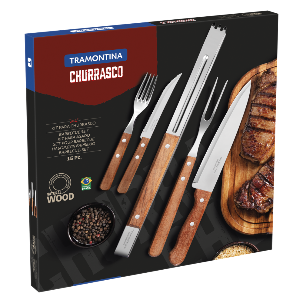 Набір приладів для гриля Tramontina Barbecue, 15 предметів (6360022) Київ - фото 2