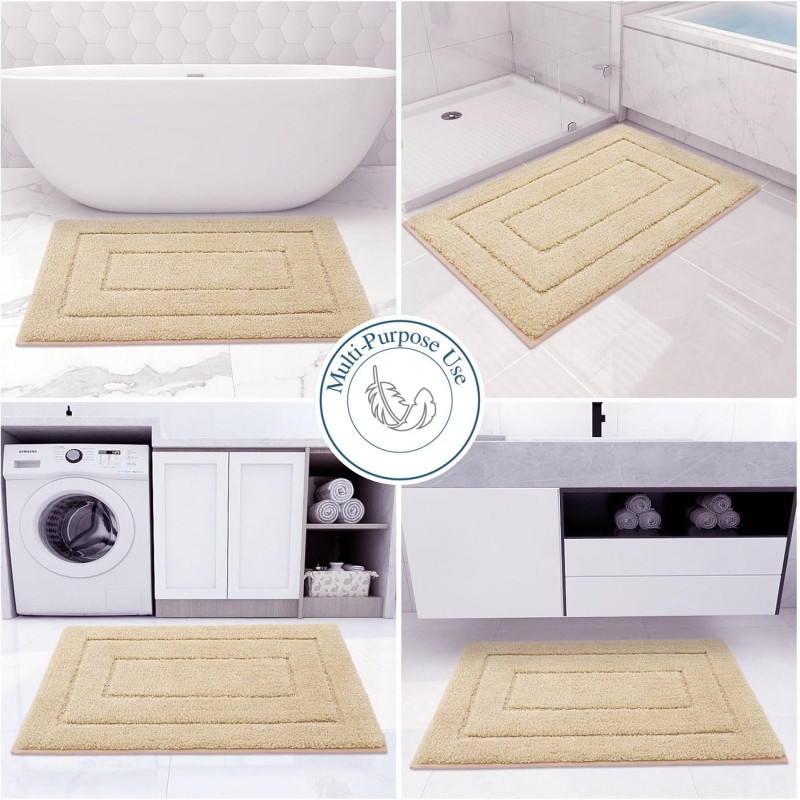 Килимок для ванної кімнати Lovely Svi прорезинений - 50 x 80 см Бежевий (2565064) Київ - фото 5
