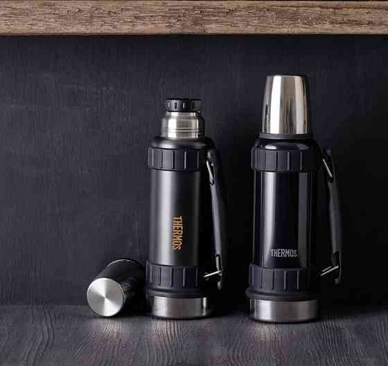 Вакуумний термос із ручкою 1.2 літра Thermos "Work Liter Svart" (180010) Нержавіюча сталь Нововолинськ