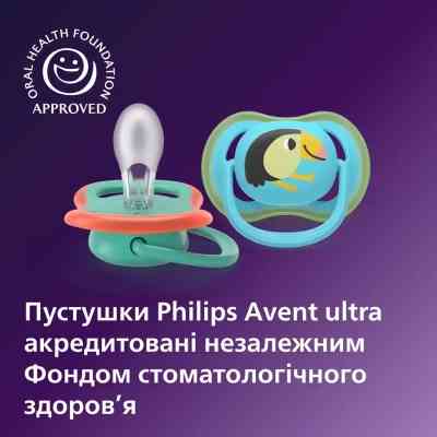 Пустушка Philips AVENT Ultra Air 6-18 місяців 2 шт, зелено-блакитна (SCF087/11) Вінниця