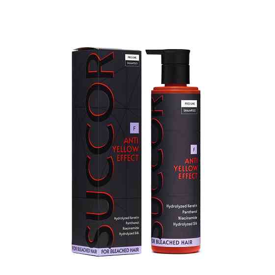 Шампунь от желтизны для осветленных волос Anti Yellow Effect Shampoo Succor 250 мл Винница
