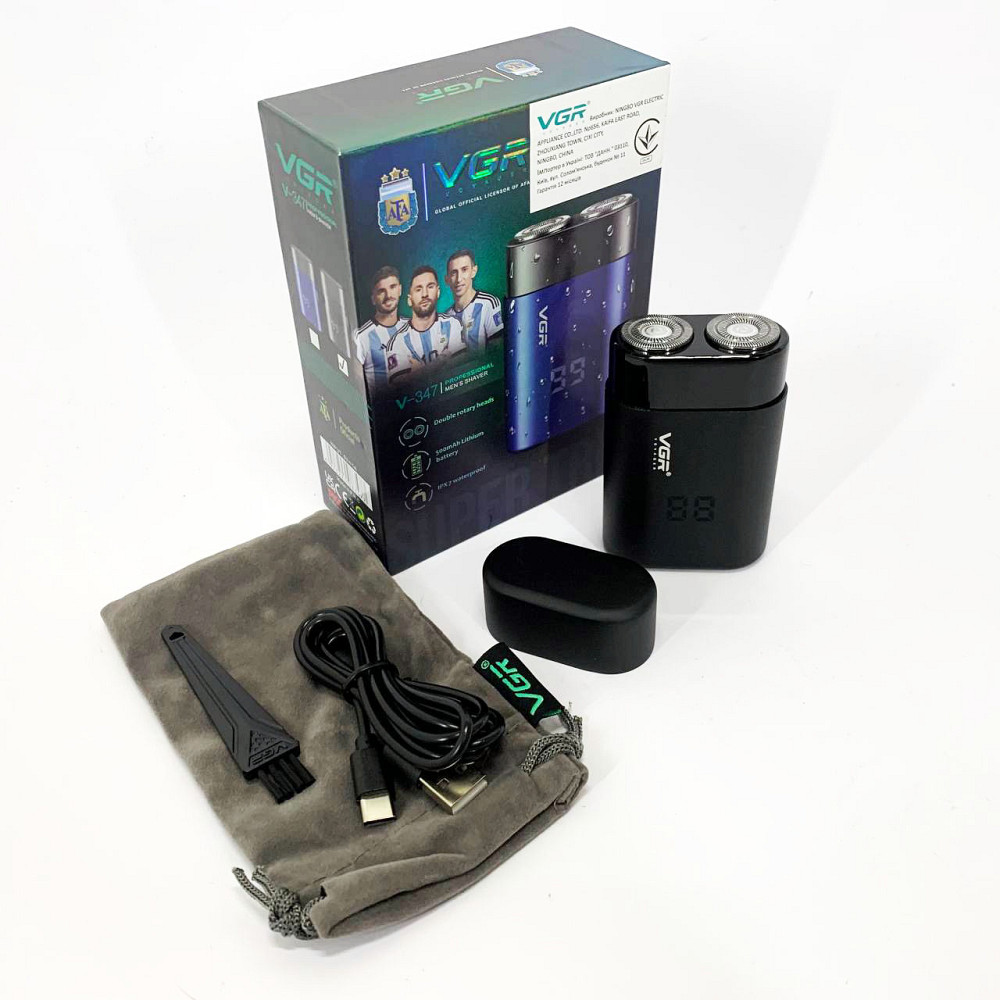 Компактна електробритва чоловіча VGR, Акумуляторна бритва для чоловіків, Електробритва для чоловіків EF-10 Львів - фото 11
