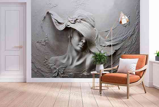 Шпалери вінілові на флізелін 37303 портрет жінки 3д підбір малюнка Київ