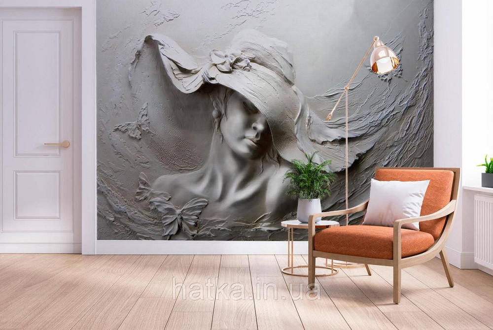 Шпалери вінілові на флізелін 37303 портрет жінки 3д підбір малюнка Київ - фото 1