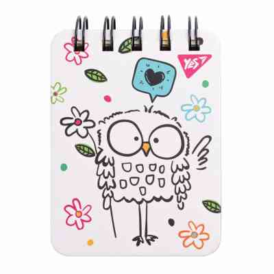 Блокнот Yes А7/100 лин. дв. спир. Sketch animal. Owl (681824) Винница