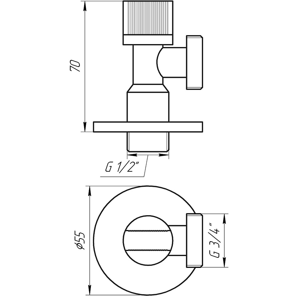 Кран кульовий кутовий SOLOMON 1/2″х3/4″ A7032 Луцк - изображение 3
