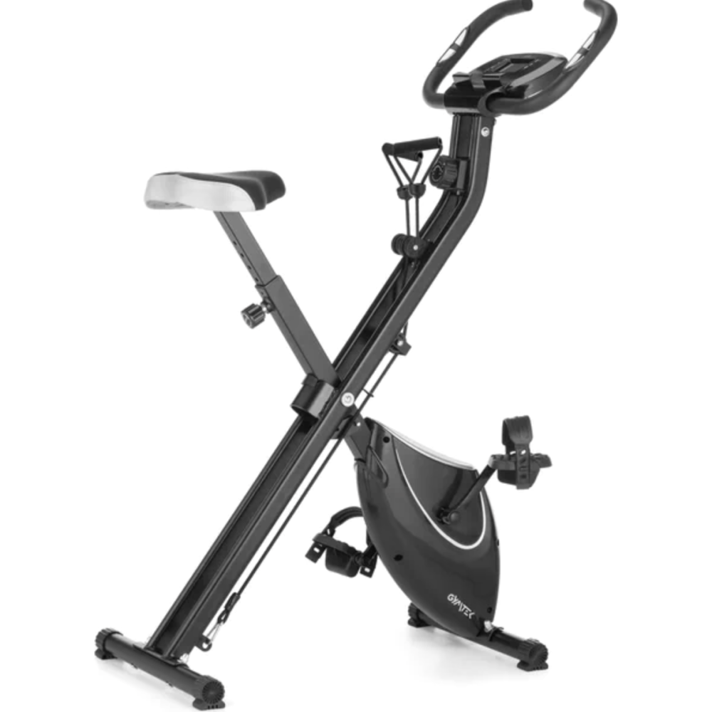 Велотренажер Gymtek FX600 магнітний складний з еспандерами срібний Київ - фото 5