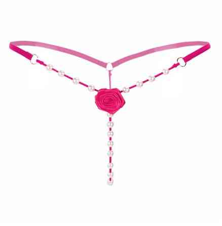 Труси з перлами, малиновий - розмір універсальний (на резинці), 15% нейлон, 85% поліестер Київ