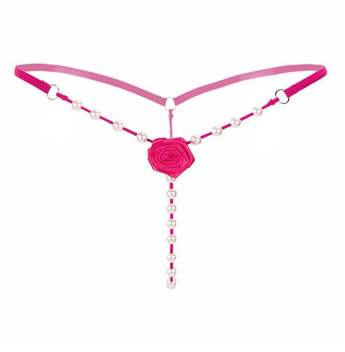 Труси з перлами, малиновий - розмір універсальний (на резинці), 15% нейлон, 85% поліестер Київ - фото 2