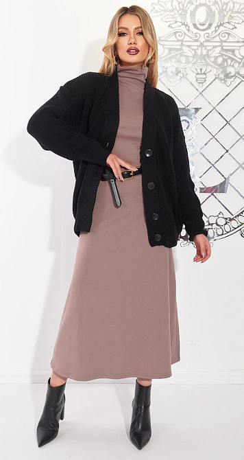 Короткий кардиган грубого в'язання (42-46) Київ - фото 2