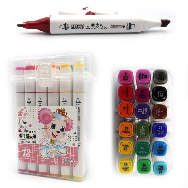 Набір маркерів "Josef Otten" M6133 "Washable" Aodemei 24кол., трикут корпус plastic box/етик, шт Київ - фото 1