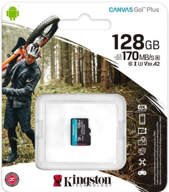 Карта памяти Kingston MicroSD 128GB Canvas Go! Plus (Original Киев - изображение 2