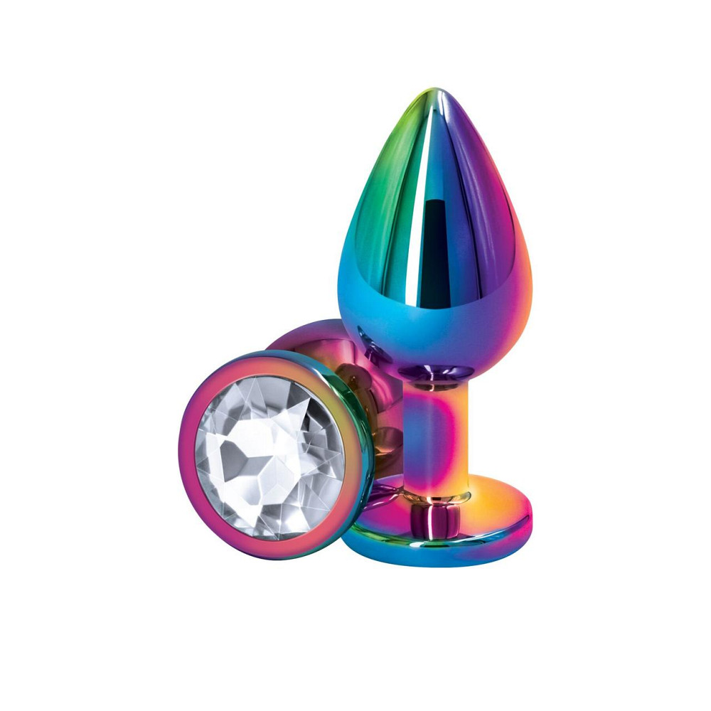 Анальная пробка NS Novelties Rear Assets - Multicolor - Medium - Clear Sex Aura Киев - изображение 1