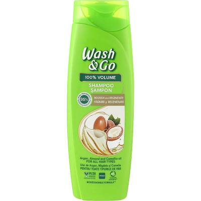 Шампунь Wash&amp;Go З олією аргани, мигдалю та ромашки 360 мл (8008970056869) Вінниця - фото 1