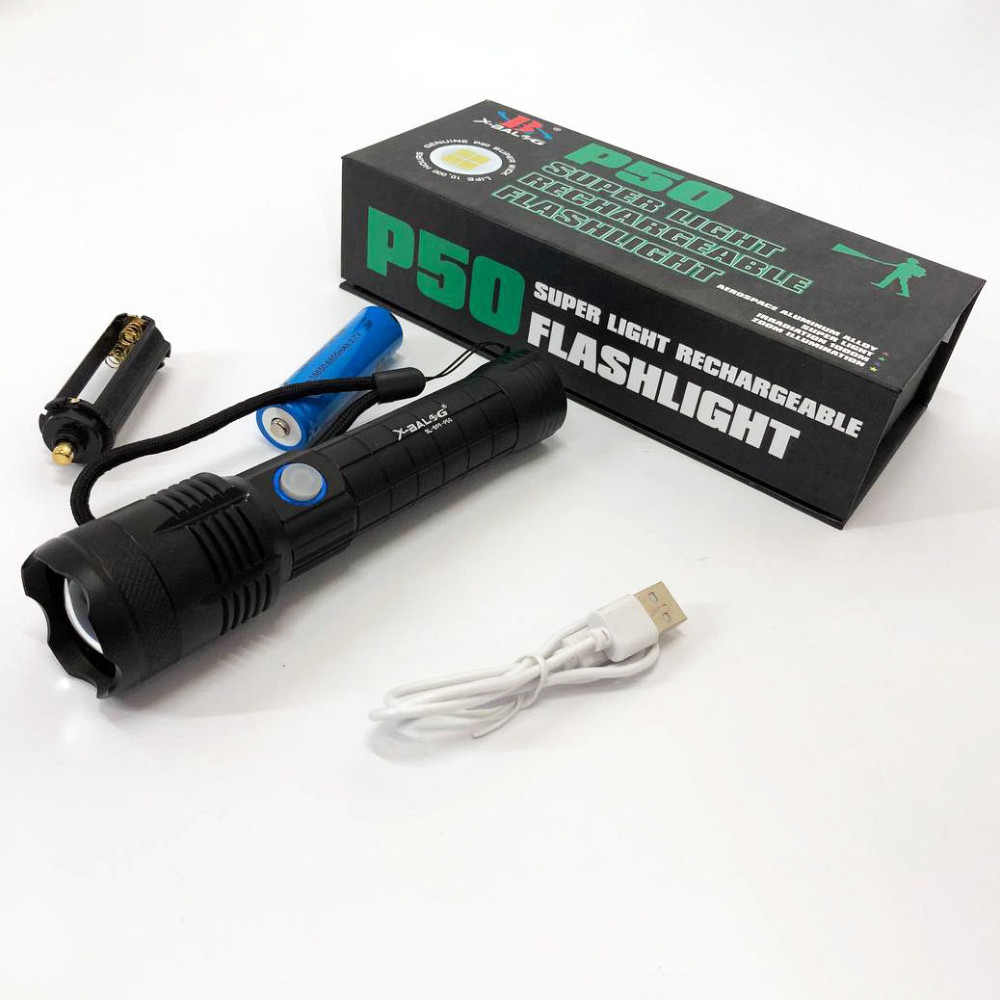 Сверхмощный фонарь лед Bailong X-Balog BL-B99-P50, Лед фонарик с зарядкой, Удобный ручной фонарь KS-27 Львов - изображение 10