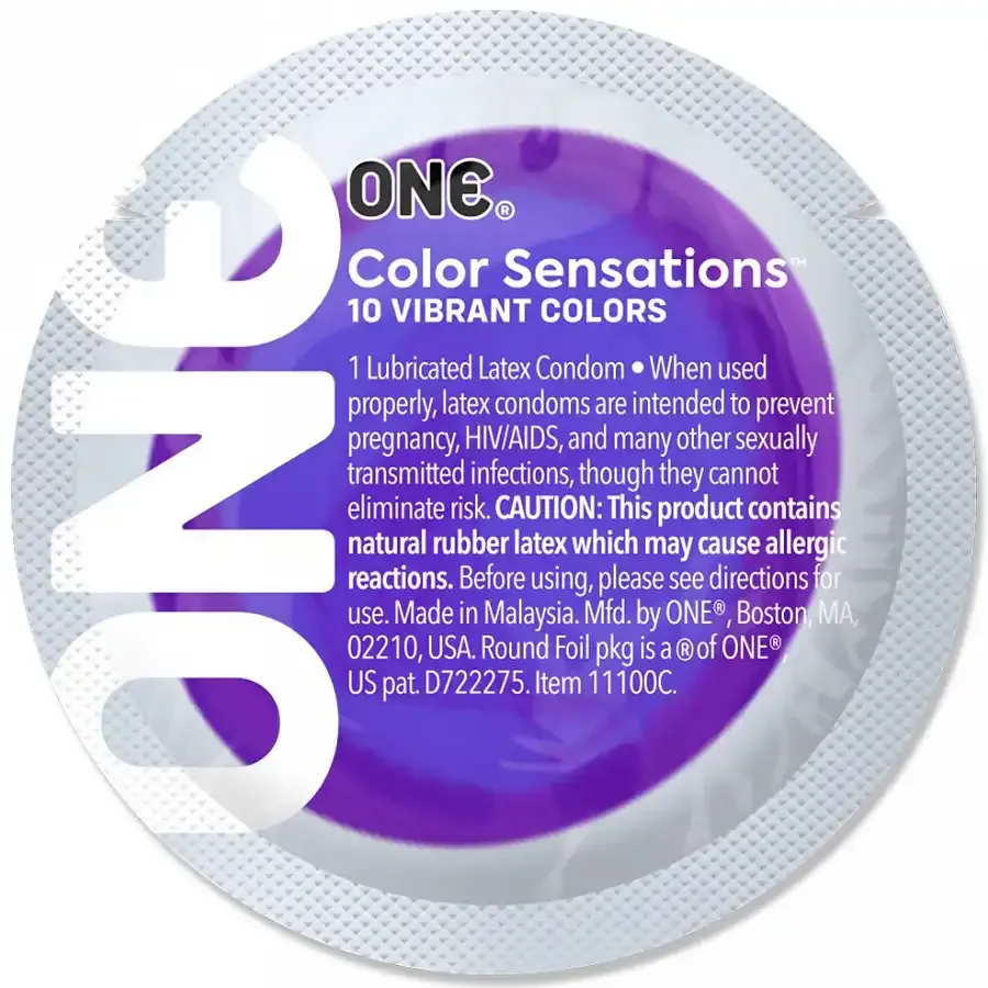 Презерватив ONE Color Sensations - Pick ONE (Purple) 1 шт Львов - изображение 2