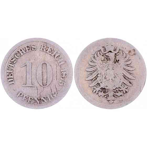 10 пфеннігів 1875 D - Німеччина Полтава