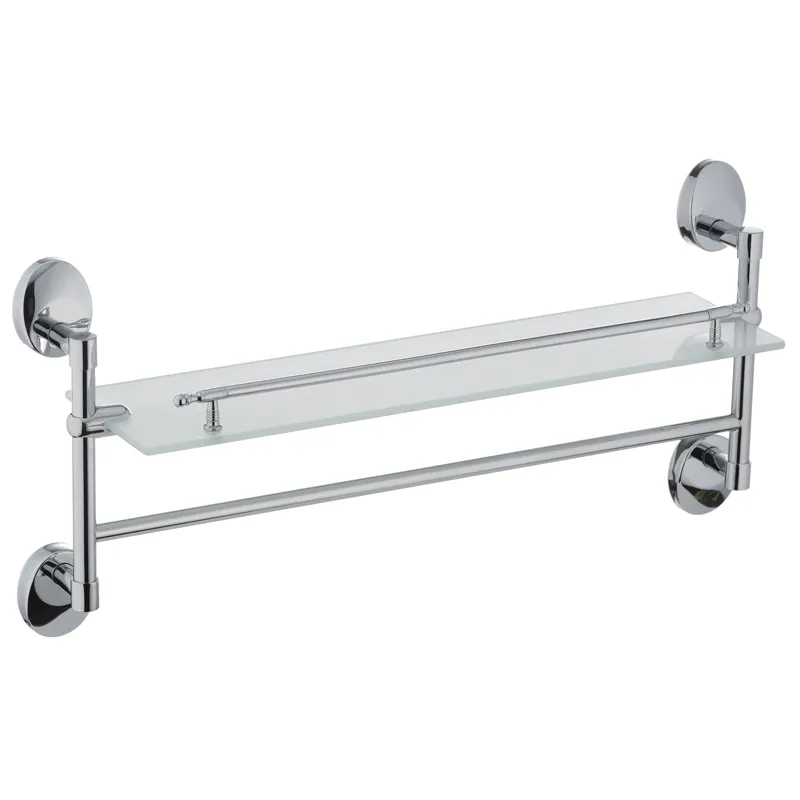 Полка для ванной с держателем для полотенец Zerix LR3307-4 (LL1438) Харьков - изображение 1