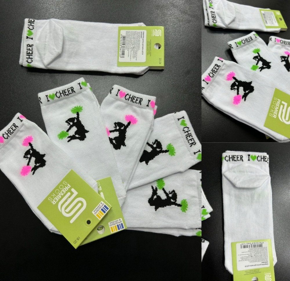 Носки белые для гимнастики,танцев,спорта 14-25см хлопок опт/розница Киев - изображение 5