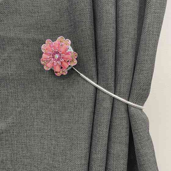 Уцінка! Магніти (2шт., пара) для штор, гардин "Flowers" колір рожевий 81-225/1 Київ