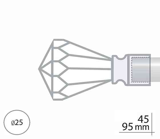 Закінчення для карнизу Orvit ЛУЧЕТТА 25 мм АРКТІС Львів