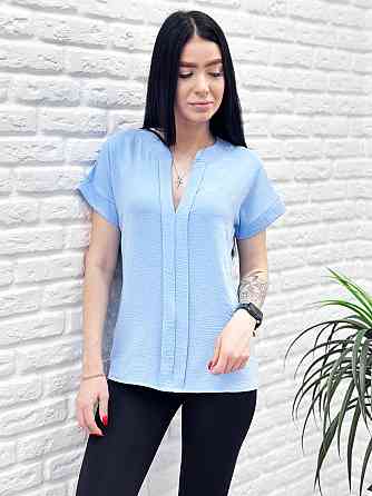 Однотонная летняя блуза 