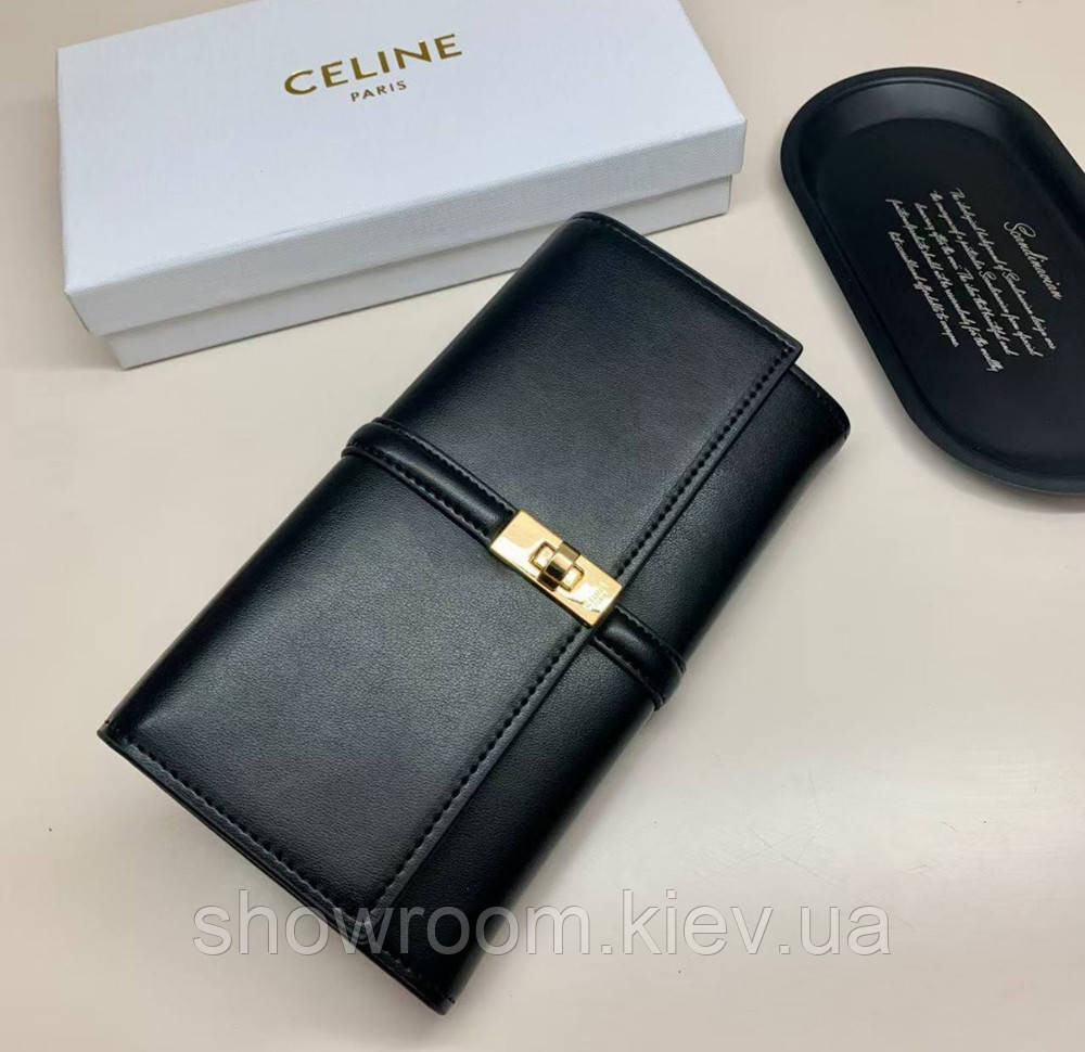 Жіночий брендовий гаманець Celine (924) black Київ - фото 2