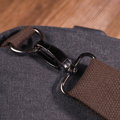 Сумка Vintage Через плечо с USB кабелем текстильная Черная (21221) Винница - изображение 9