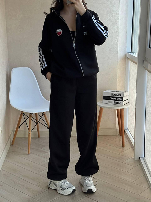 Жіночий стильний оверсайз костюм двійка триника фліс Одеса - фото 5