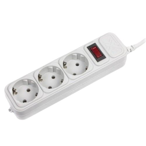 Фільтр мережевий 3 розетки 4,5 м з вимикачем 4500А сірий SPM3-G-15G Maxxter Житомир