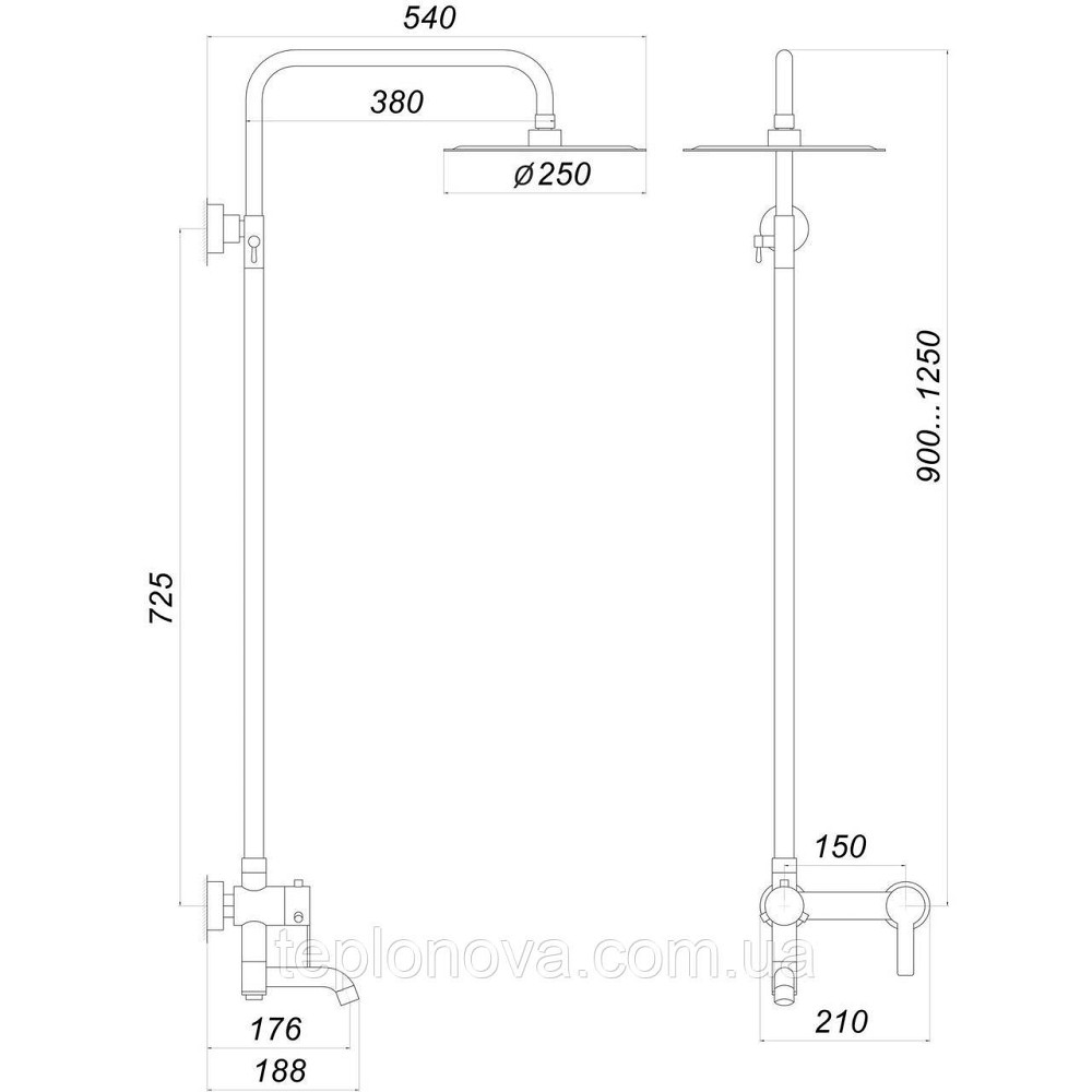 Душевая система Globus Lux ALPEN SBT1-SH-02 Черновцы - изображение 4
