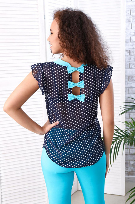 Жіночий брючний костюм «Трініті» оптом | Норма | Розпродаж моделі Блакитний, 46 Київ - фото 2