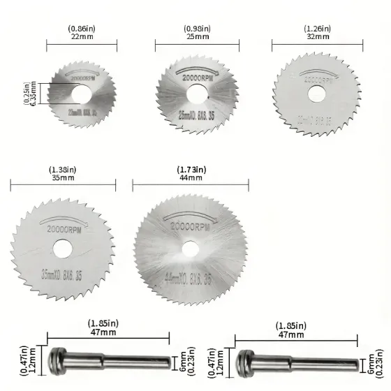 Набор отрезных кругов Hilda 6 шт с держателем для дремеля Киев