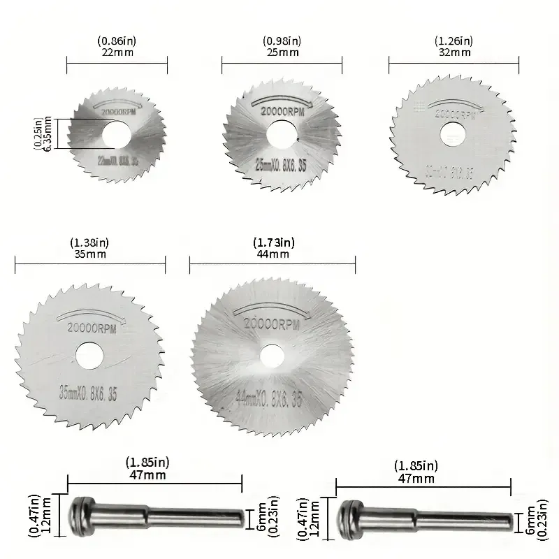 Набор отрезных кругов Hilda 6 шт с держателем для дремеля Киев - изображение 4