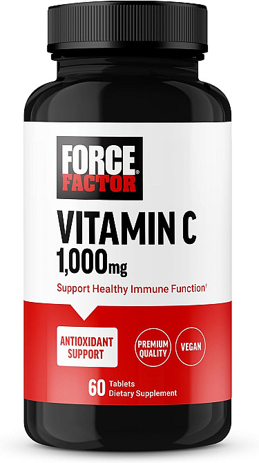 Витамин C Force Factor Vitamin C, 1,000 mg, 60 Tablets Луцк - изображение 1