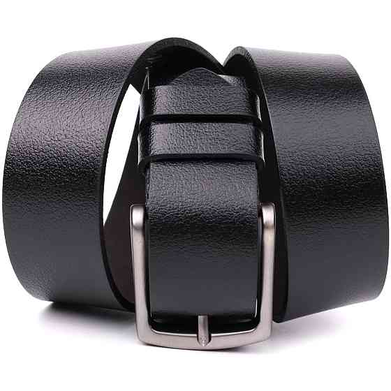 Надежный мужской ремень из натуральной кожи BOND 22950 Черный Киев