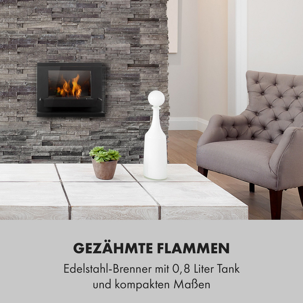 Phantasma Vidro етаноловий камін бездимний пальник із неіржавкої сталі 2h сталевий чорний (Німеччина, читати Рівне - фото 2