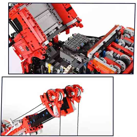 Конструктор дитячий.Евакуатор-тягач із краном ігровий на дистанційному управлінні на 4883 деталі, червоний Кам'янець-Подільський