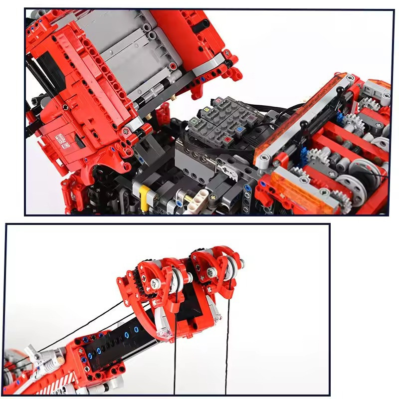 Конструктор детский.Эвакуатор-тягач с краном игровой на дистанционном управлении на 4883 детали, красный Каменец-Подольский - изображение 6