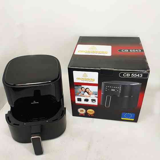 Безмасляний фритюр Crownberg CB-5543 1500Вт 4л, Мультипіч для приготування м'яса, Міні фритюрниця LX-21 Львів