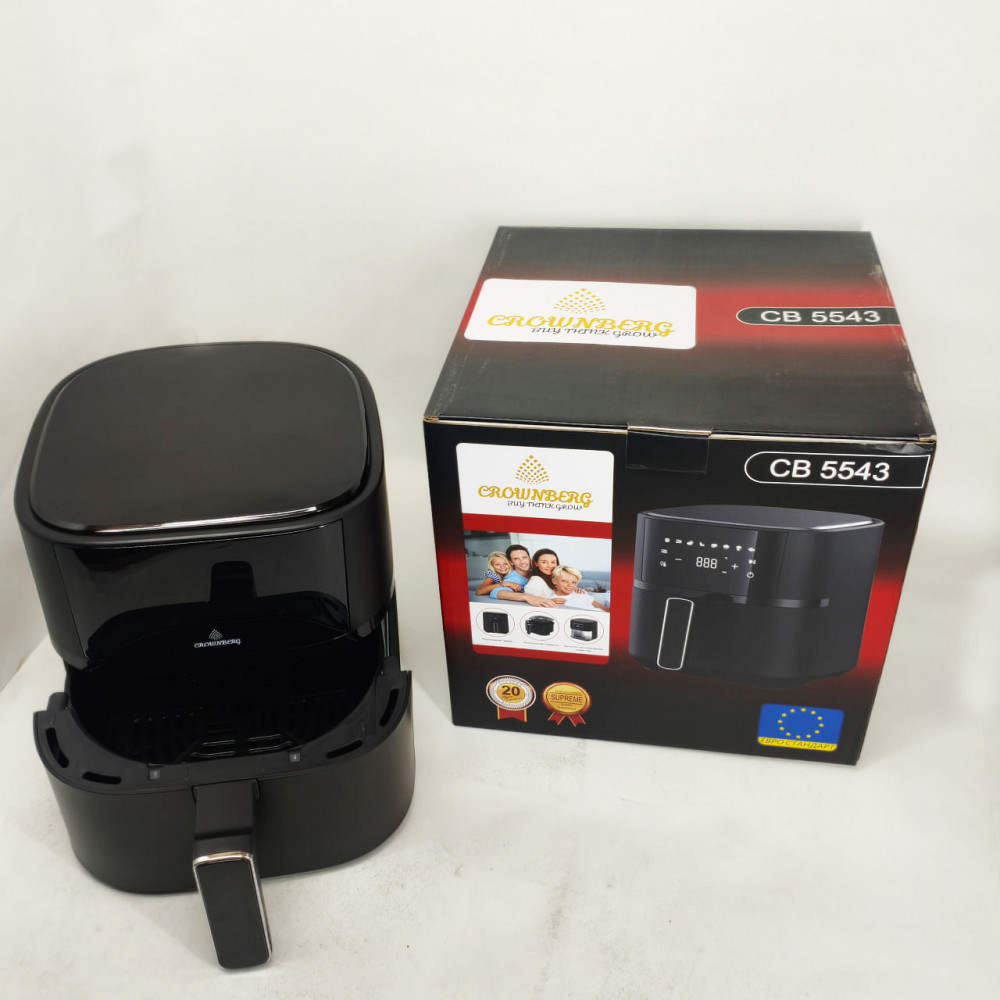 Аэрогриль-фритюрница с сенсорным дисплеем Crownberg CB-5543 1500Вт 4л, Фритюрница без масла и жира LX-21 Львов - изображение 5