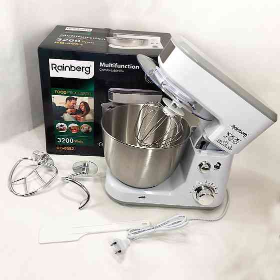 Безшумний кухонний комбайн, Міксер для приготування крему і соусів, Кухонний тістомісильник з насадками HL-41 Івано-Франківськ