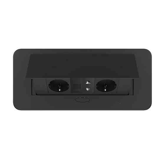 LIVOLO Меблева розетка потрійна LIVOLO чорна, вбудована у стільницю для офісу/конференц-залу/ку Коломия