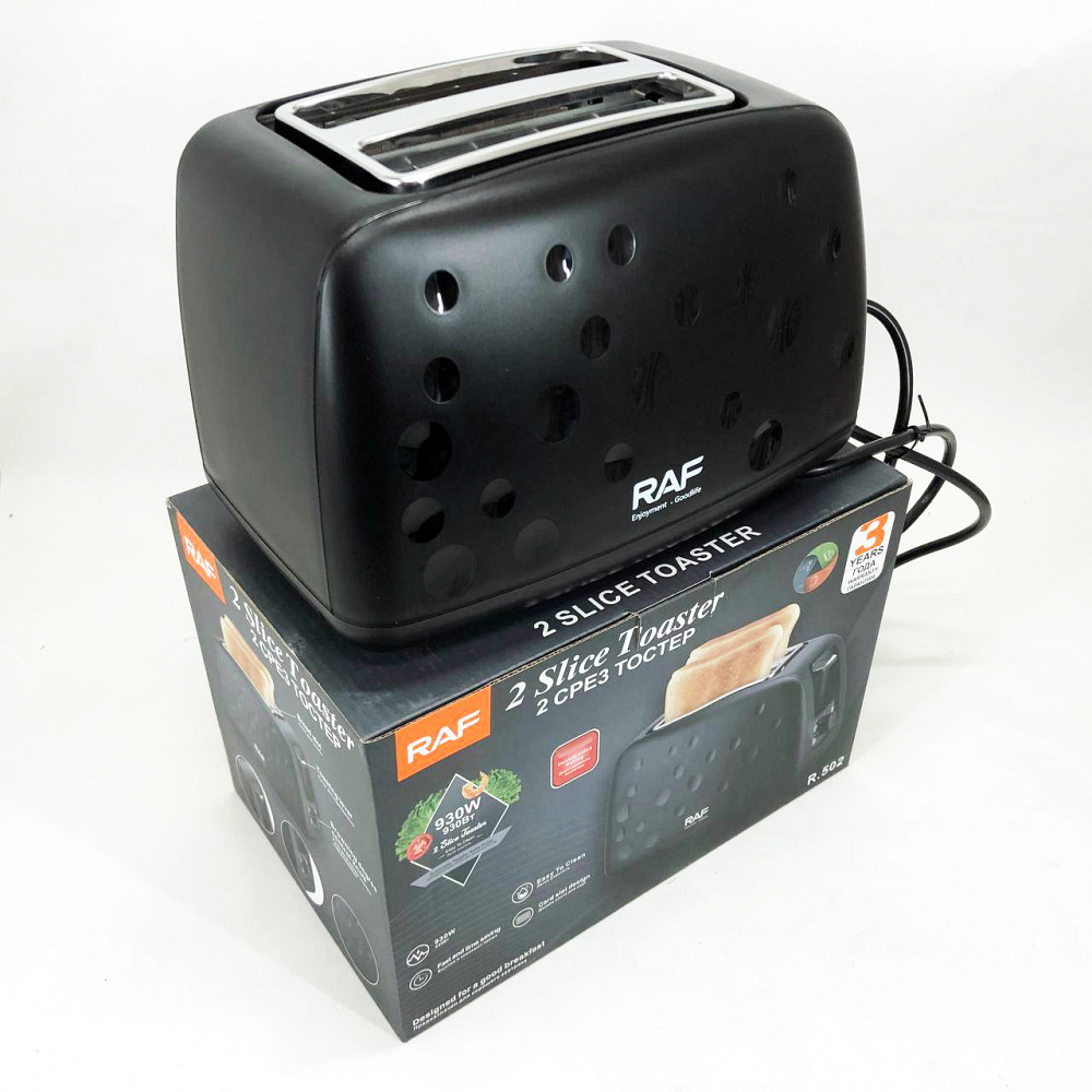 Тостер со степенями поджарки RAF R.502 930 Вт, Кухонный тостер для бутербродов, Сэндвичница для тостов UN-77 Львов - изображение 3