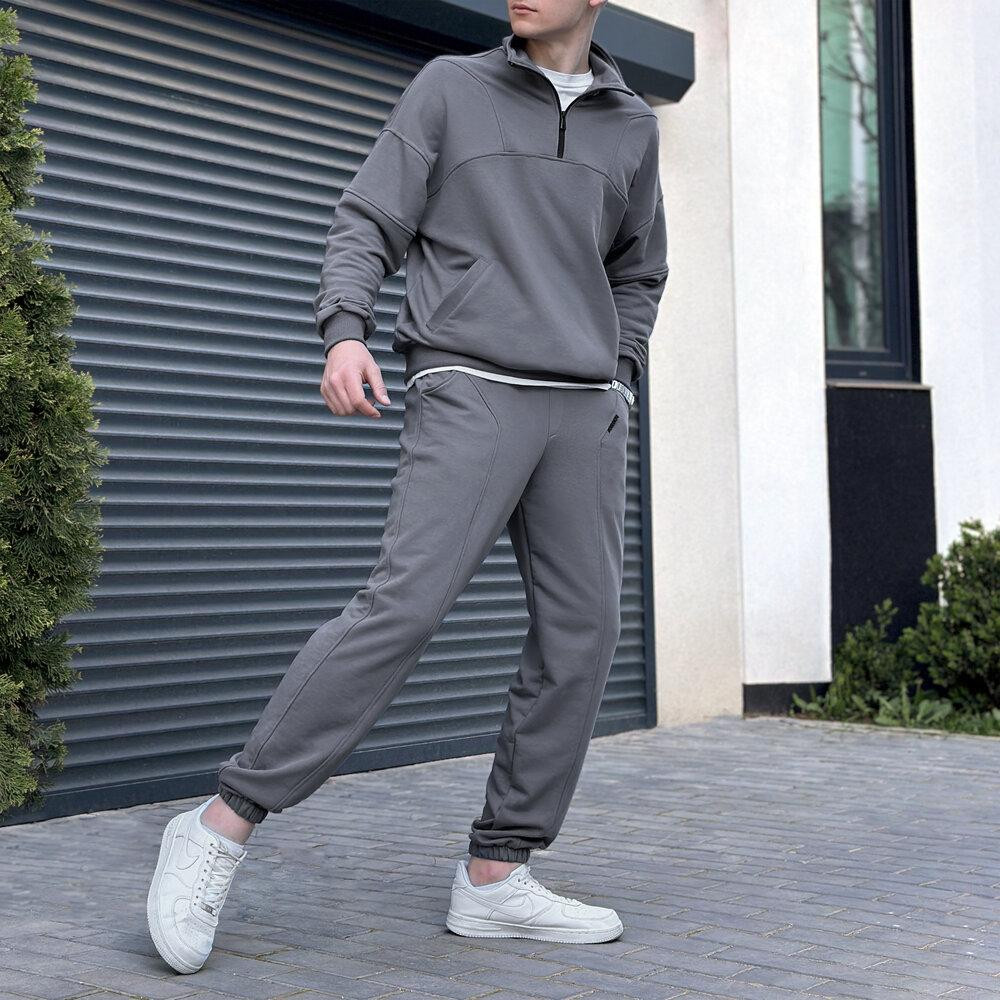 Спортивний костюм чоловічий графіт кофта зі штанами Pobedov Grand Київ - фото 2