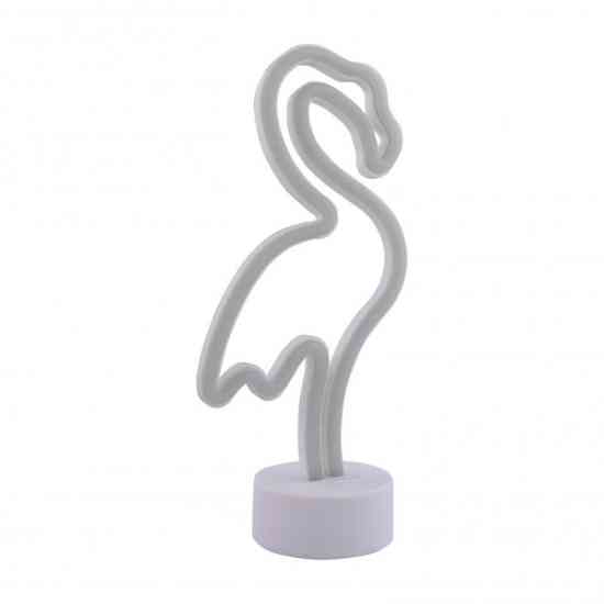 Неоновий нічник-світильник Фламінго LED для кімнати працює від батарейок та USB Вінниця