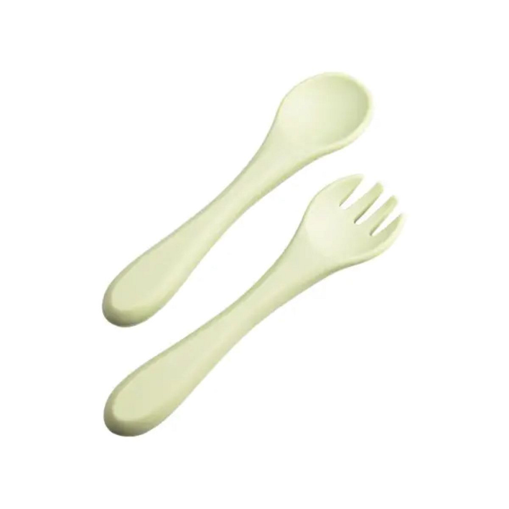 Дитячий набір силіконового посуду 7 предметів Зелений HP34546G Коломия - фото 4